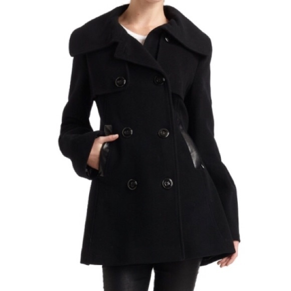 Mackage black wool coat size small
